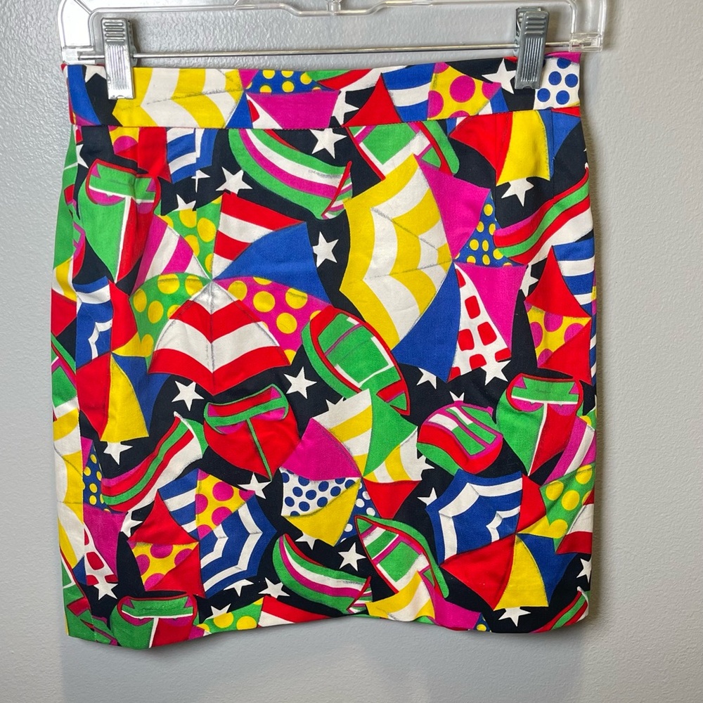 Escada Women's Vintage Umbrella Print Pencil‎ Skirt Size 36